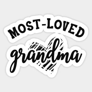 Grandma - Most loved grandma Sticker